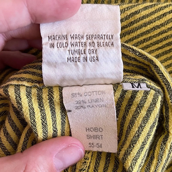 Mill Valley Clothing Company Asymmetrical Long Sleeve Hobo Shirt Size Medium - Picture 5 of 5